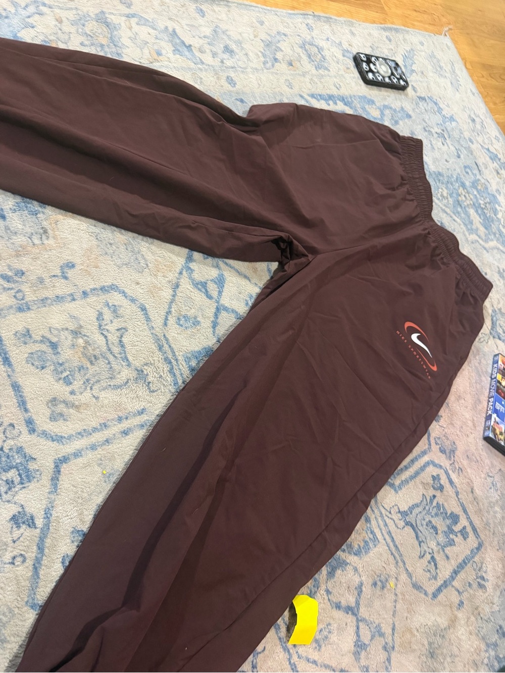 Nike Men’s Burgundy Jogger Pants with Swoosh
